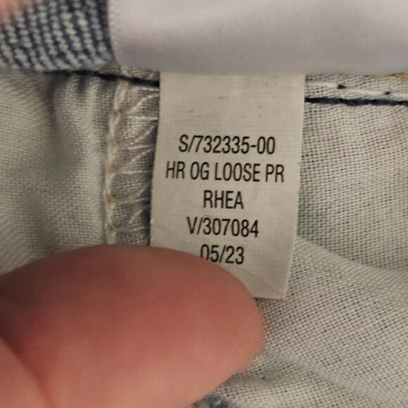 Old Navy High Rise OG Loose Jeans Womens 14 34x29 Stretch Denim Distressed - Picture 5 of 12